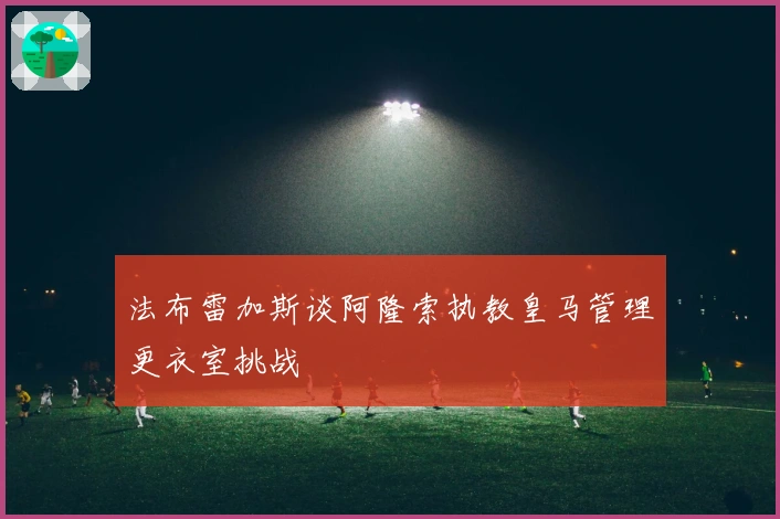 法布雷加斯谈阿隆索执教皇马管理更衣室挑战